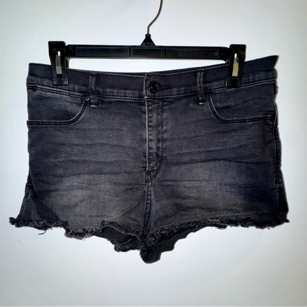 Abercrombie & Fitch Dark Gray/Black Jean Shorts 2"